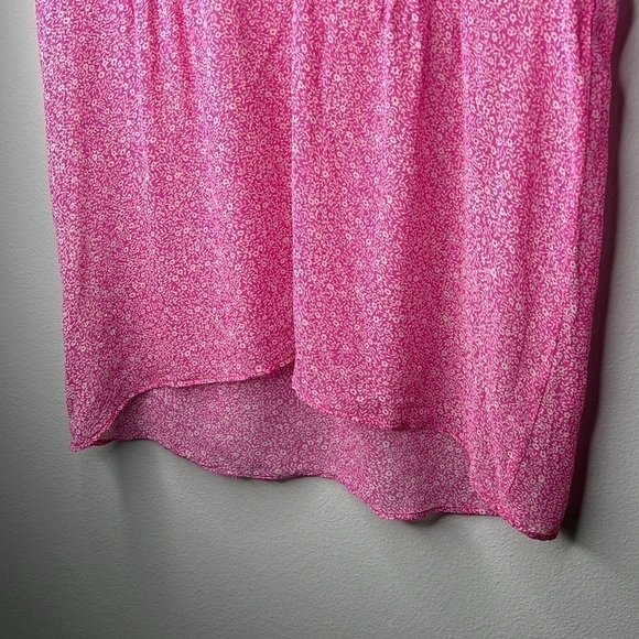 Joie Revolve Macy B Top in Orchid and Porcelain 100% Silk Sheer Size Medium - Picture 6 of 7